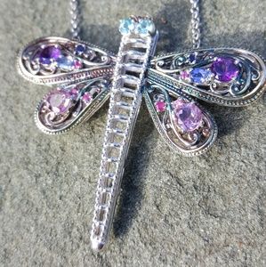 dragonfly gem necklace